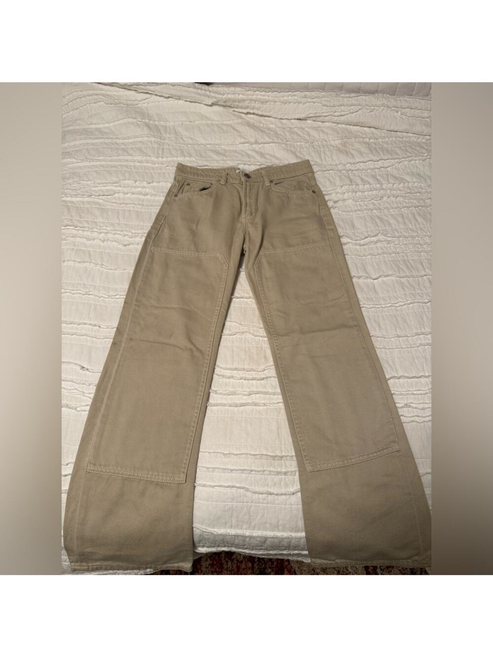 Zara Beige Carpenter Jeans/Pants
